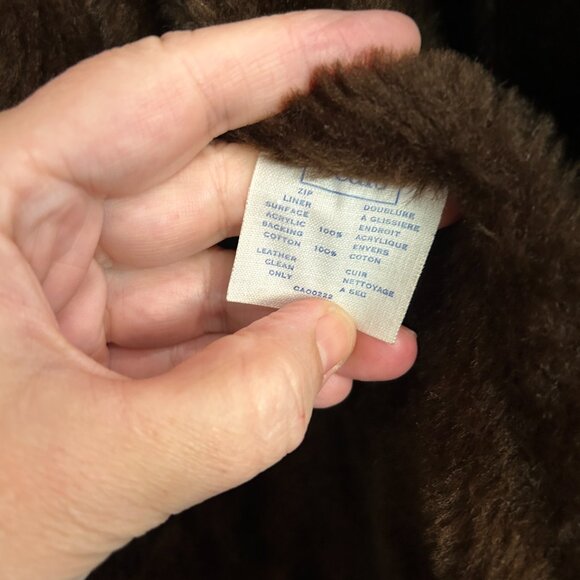 Vtg Sears Men’s Brown Leather Coat Sz 40 | Double Breasted 3/4 Length Lined - Picture 7 of 14